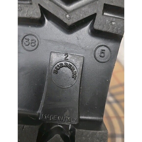 Burberry Haymarket Nova Check Plaid Rain Boots Rubber Brown Women’s Size US 5 - Picture 5 of 14